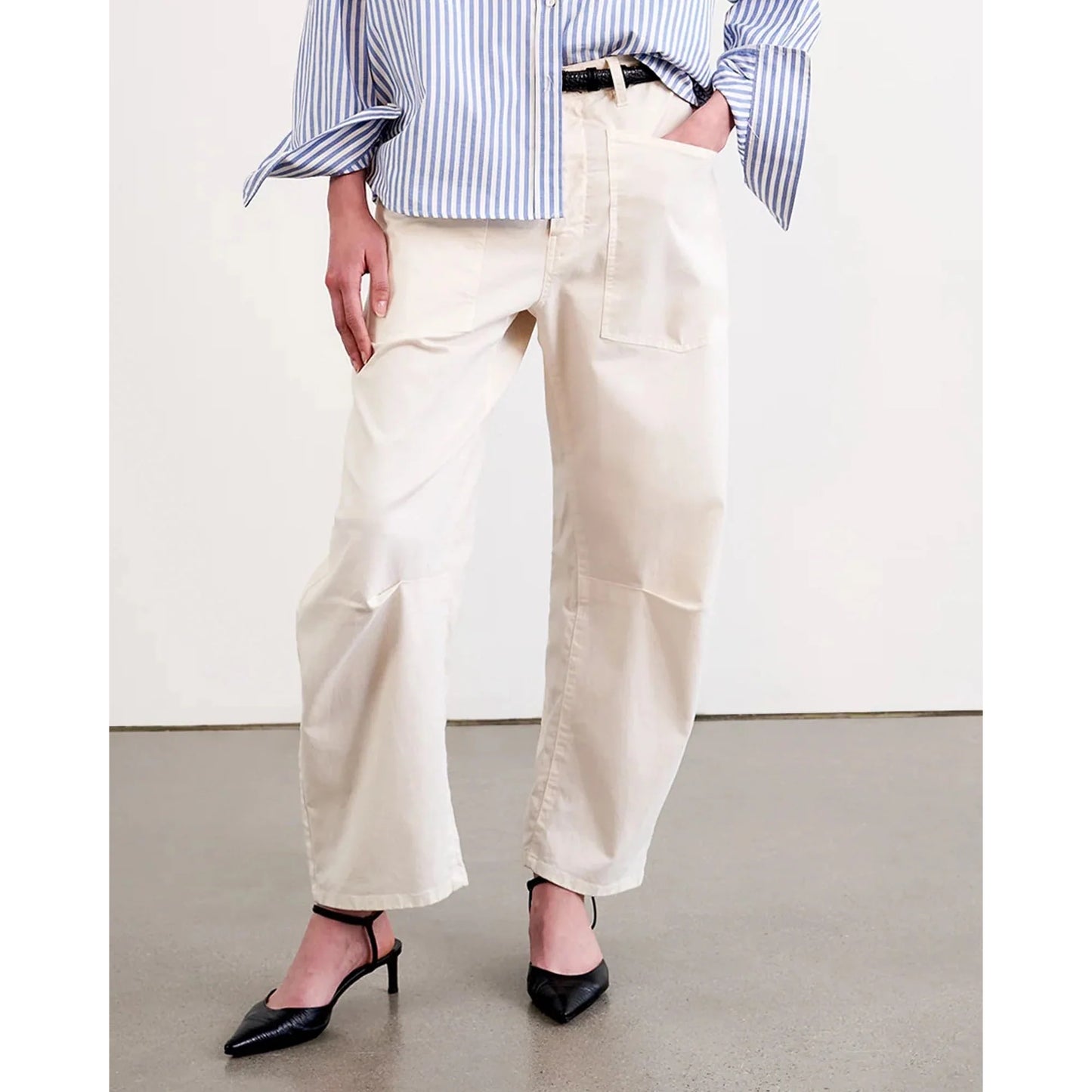 Nili Lotan "Shon" Pant in Eggshell, size 0 (fits like size 2/4)