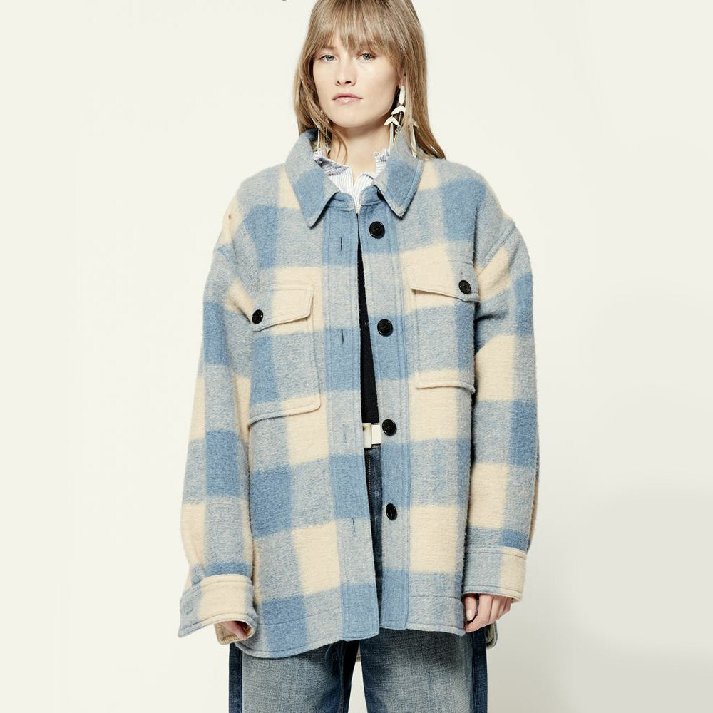 Isabel Marant Etoile "Harveli" Checked Jacket, size 40