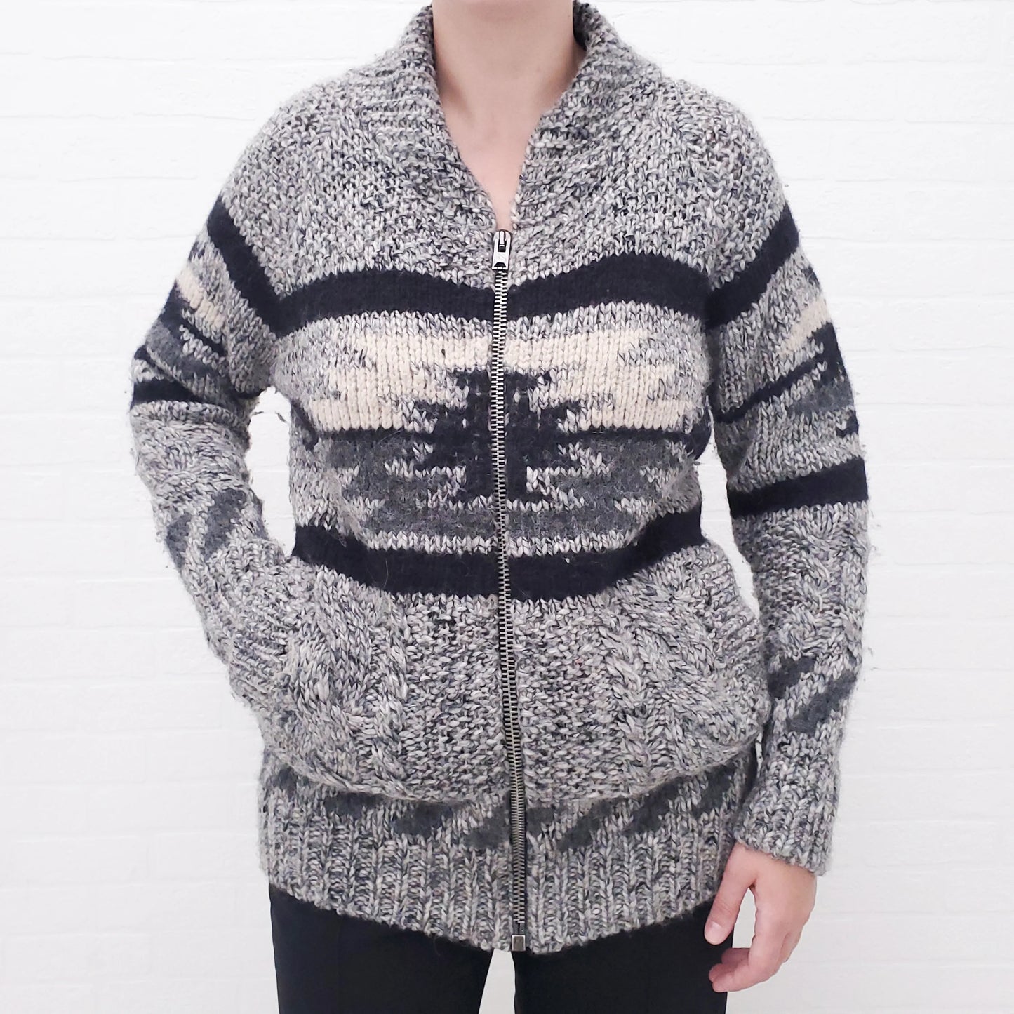 Isabel Marant Etoile Zip Front Cardigan in Grey, size 34 (fits XS)