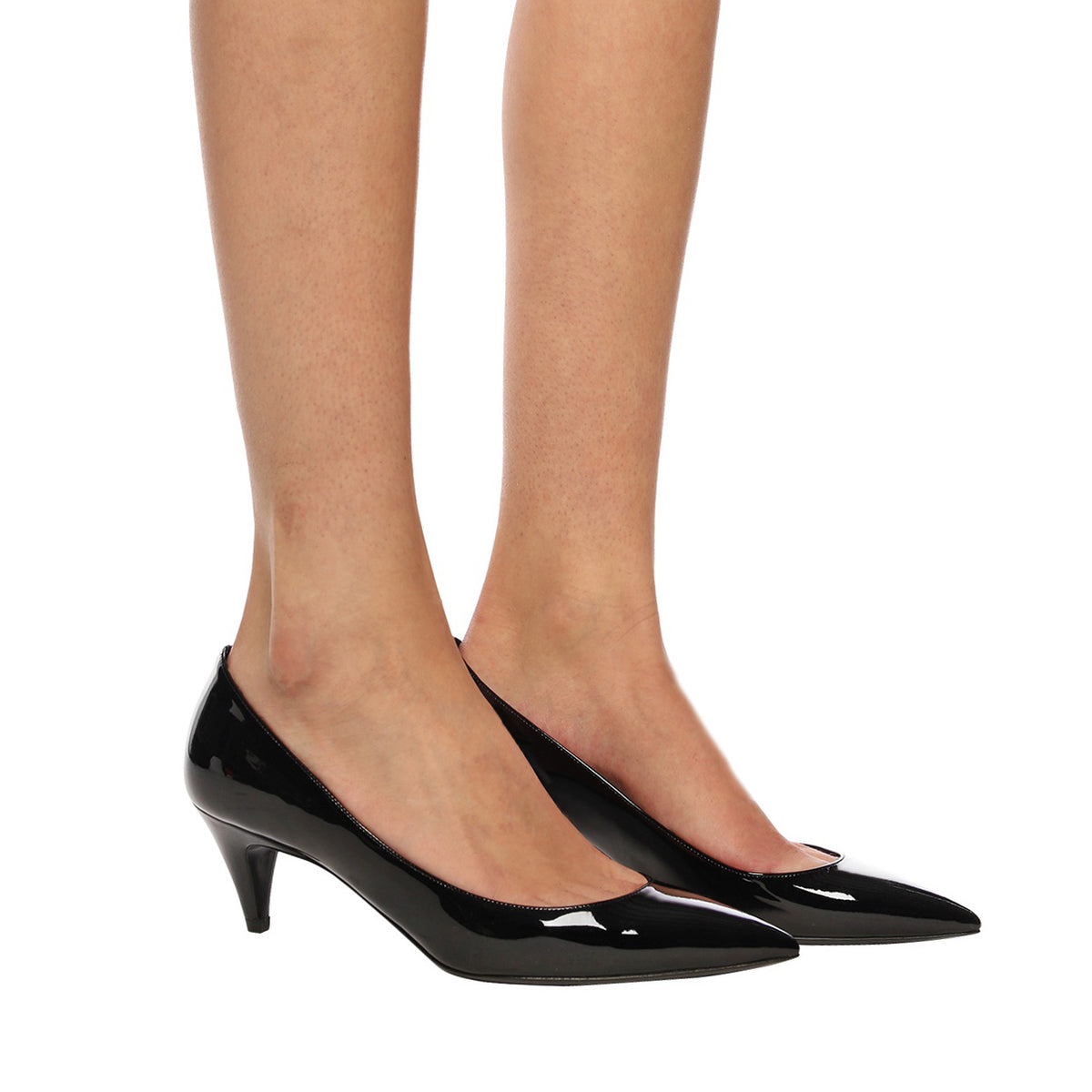 Saint Laurent "Charlotte" 55mm Pumps in Black Patent, size 37 (fits 36.5)
