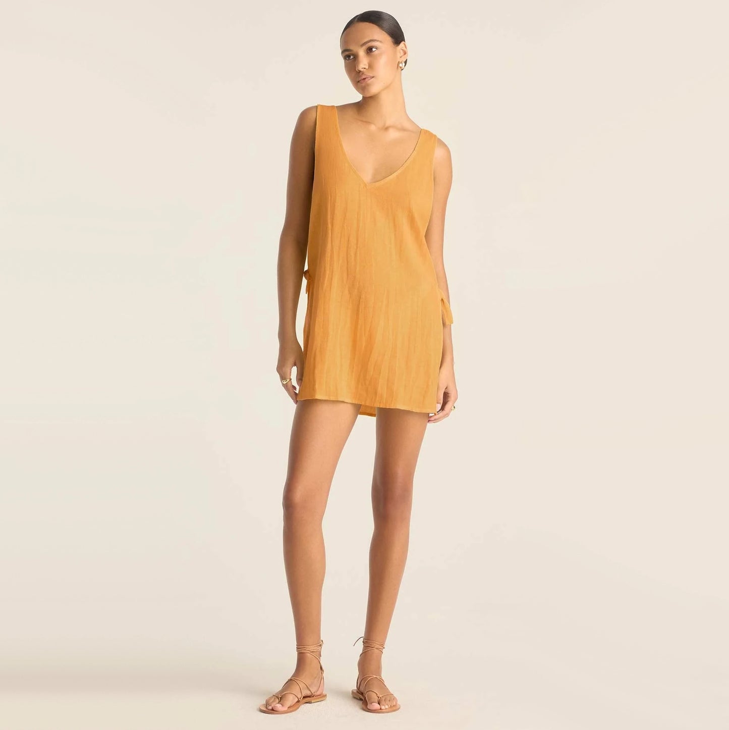 Vitamin A "Riviera" Mini Dress in Creamsicle, size Small