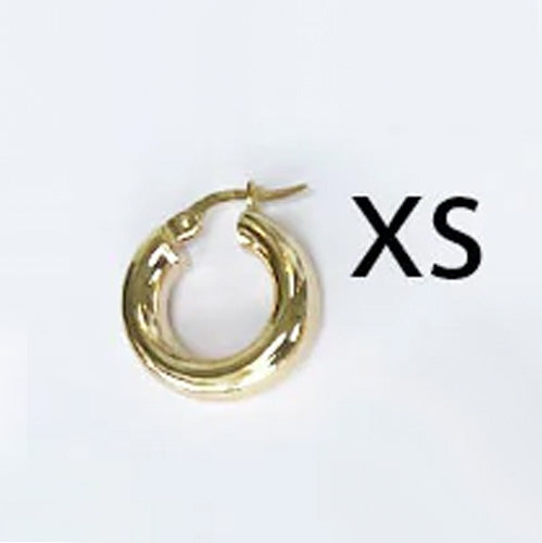 6 the Label 14K Little Gold Hoops