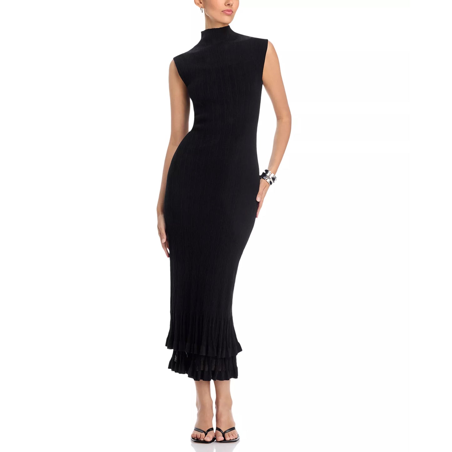 A.L.C. "Kennedy" Knit Midi Dress in Black, size Small