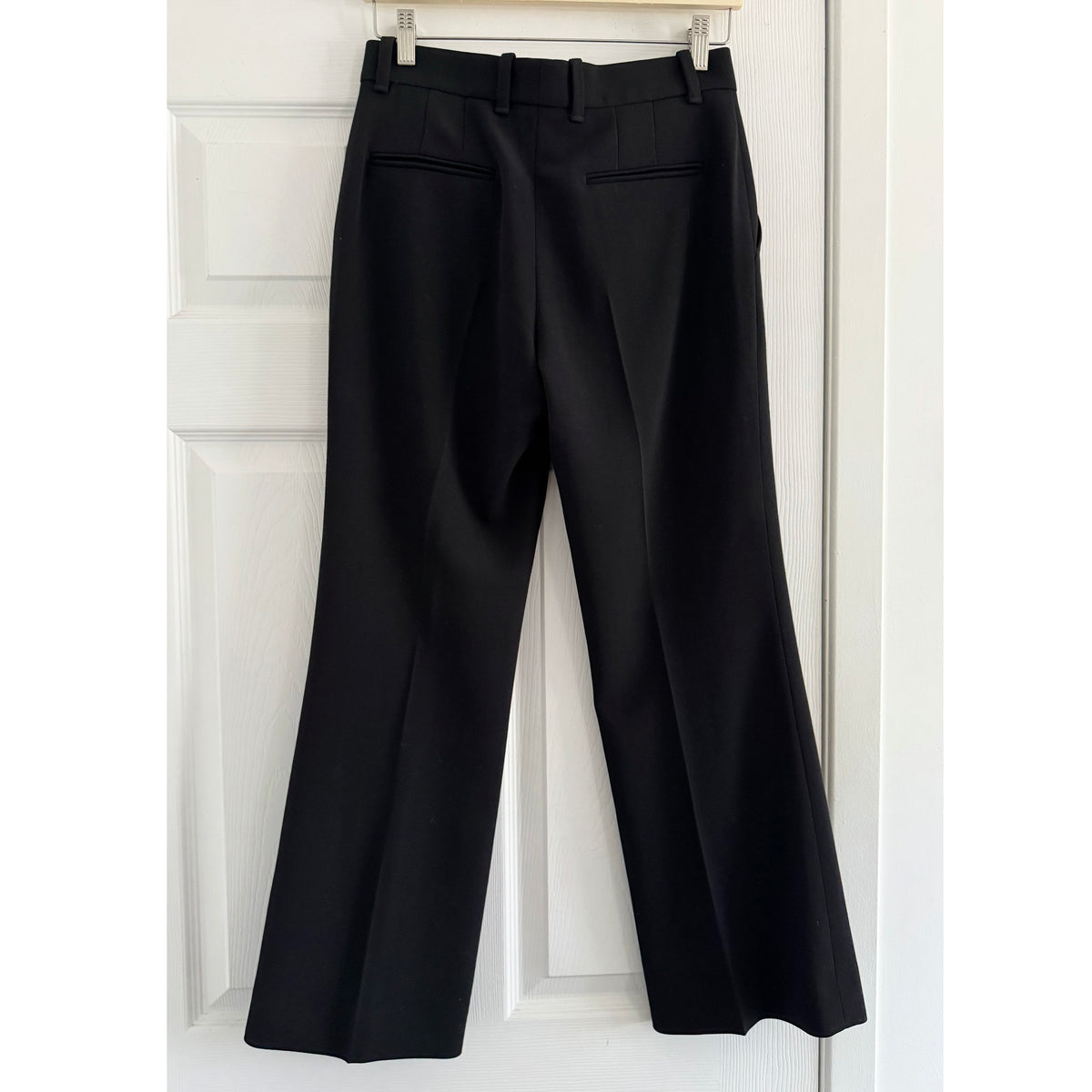 Chloe Wool Tailored Trousers in Black, size 36