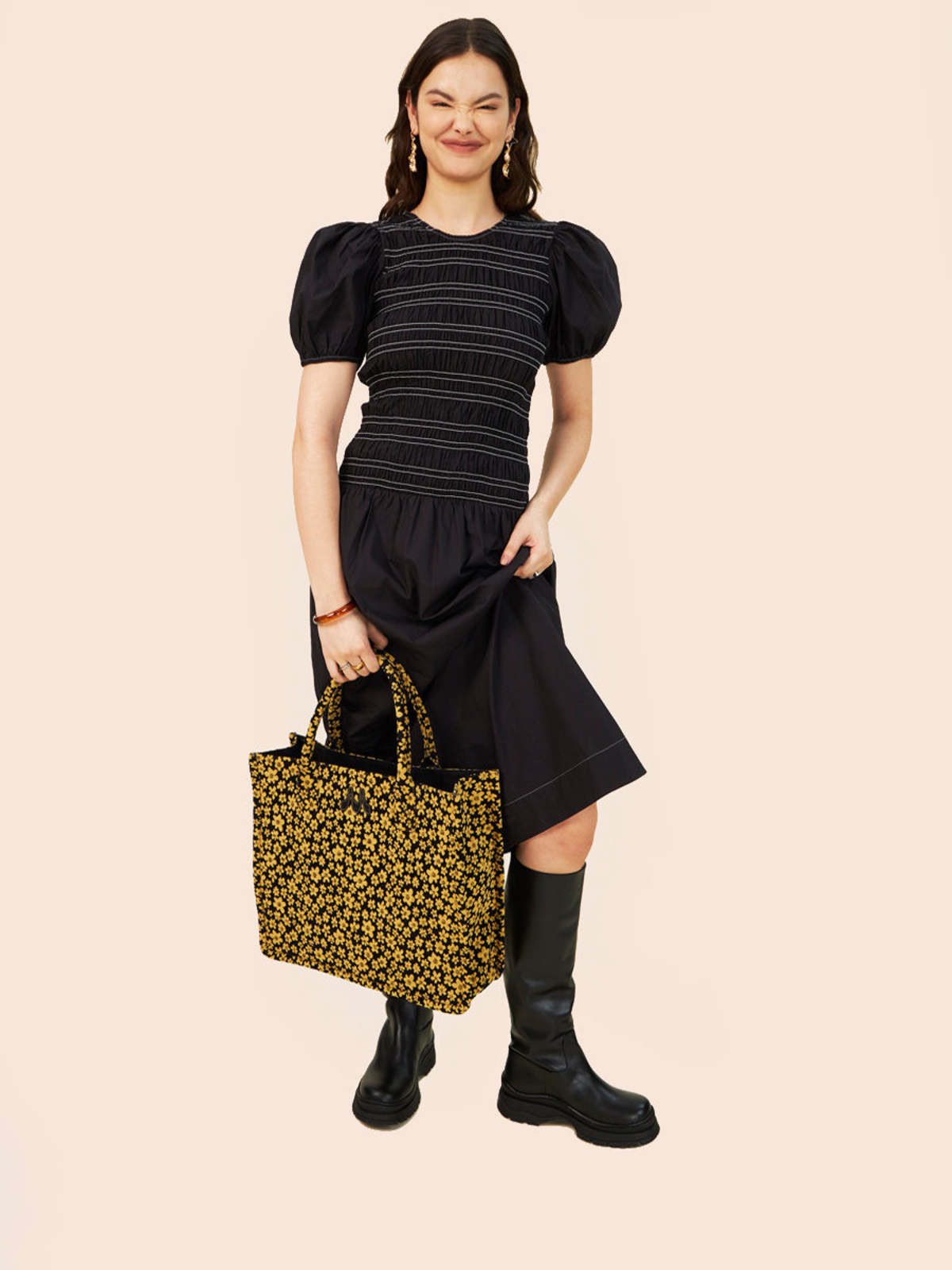 Maguire "Dalia" Floral Tote Bag in Blue