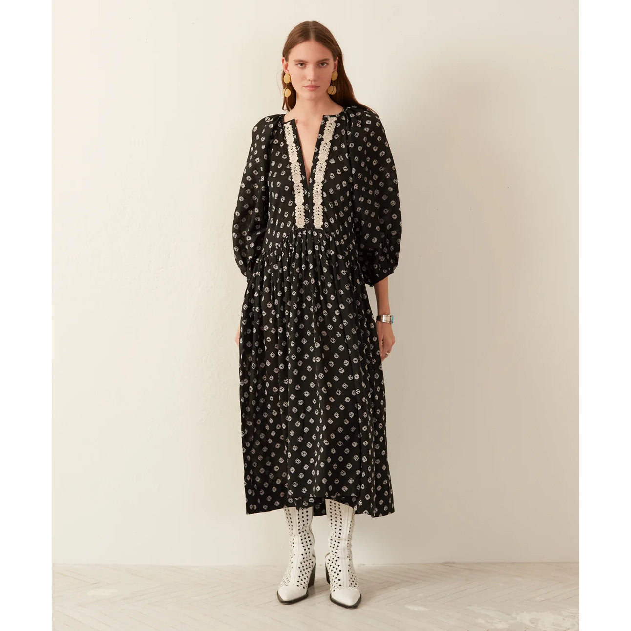 Alix of Bohemia "Talitha" Dress in "Licorice, fits like Size Small