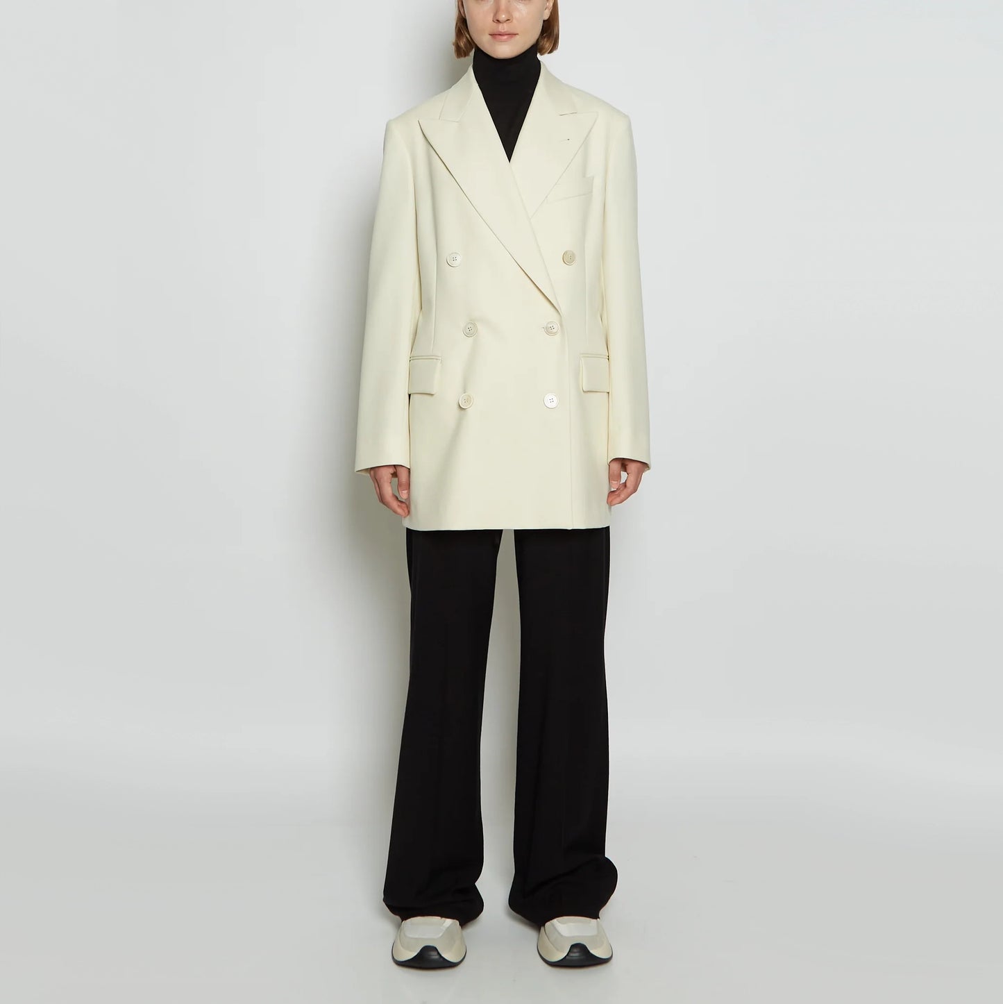 Dries Van Noten "Bomeos" Blazer in Ivory, size Large