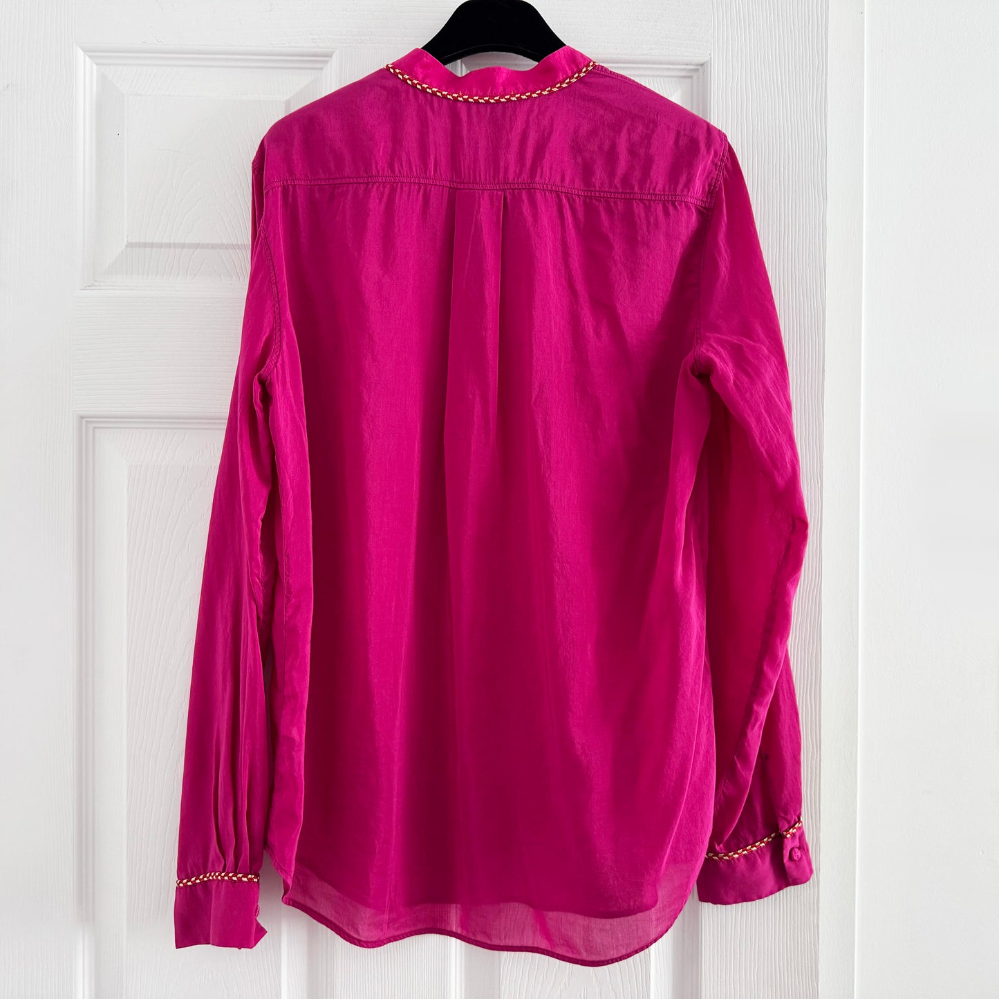 Forte_Forte "Grandfather" Voile Shirt in Hot Pink, size "II" (Medium)