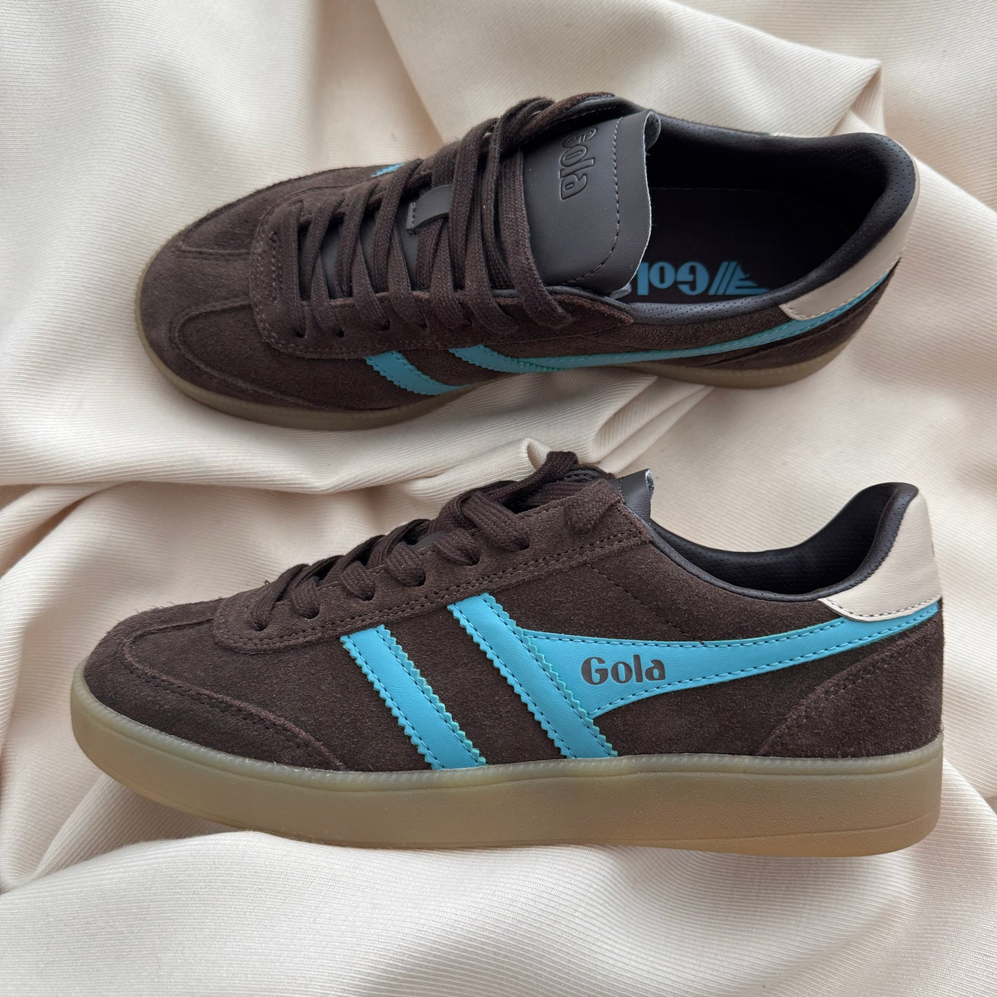 GOLA "Viper" sneaker in Brown/Blue, size 7.5
