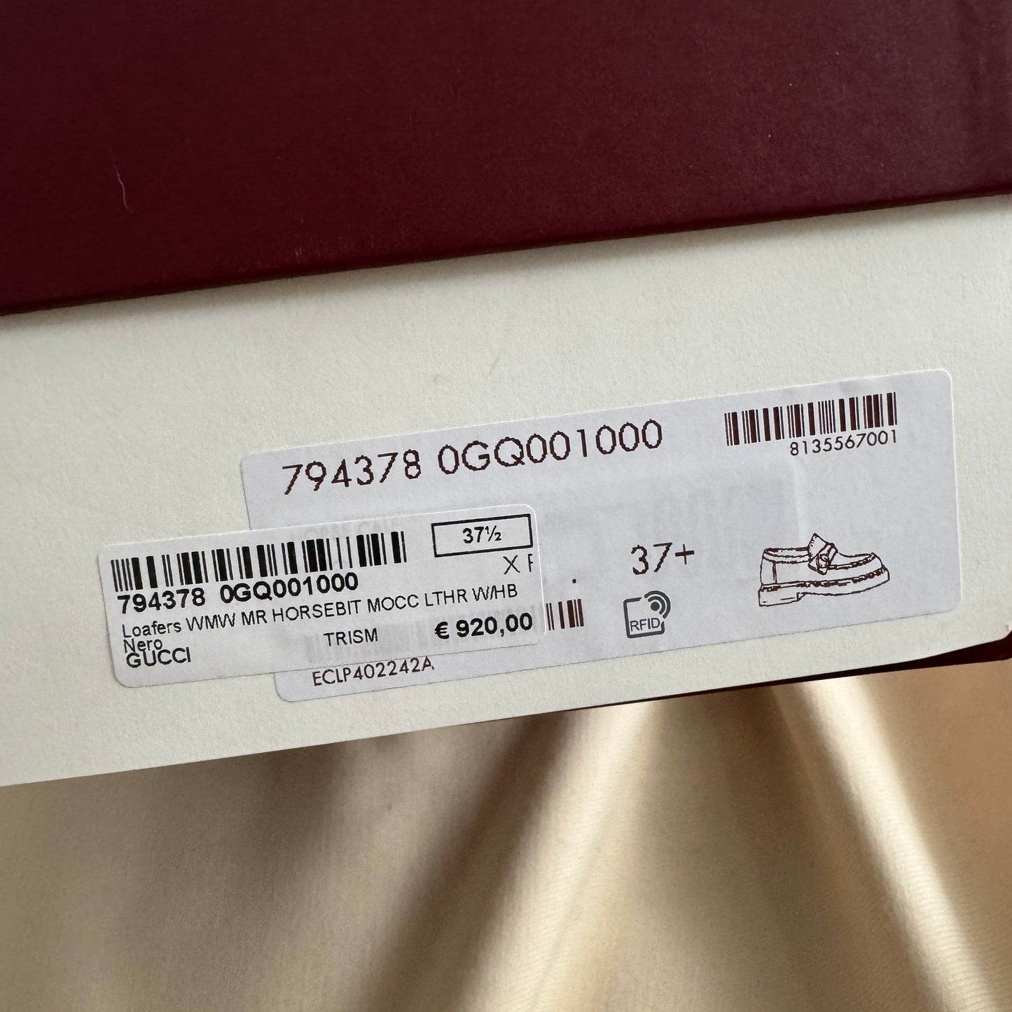 Gucci Loafers w Horsebit in Black, size 37.5