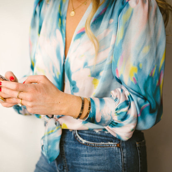 Smythe Tie Dye Blouse, size XS/S?