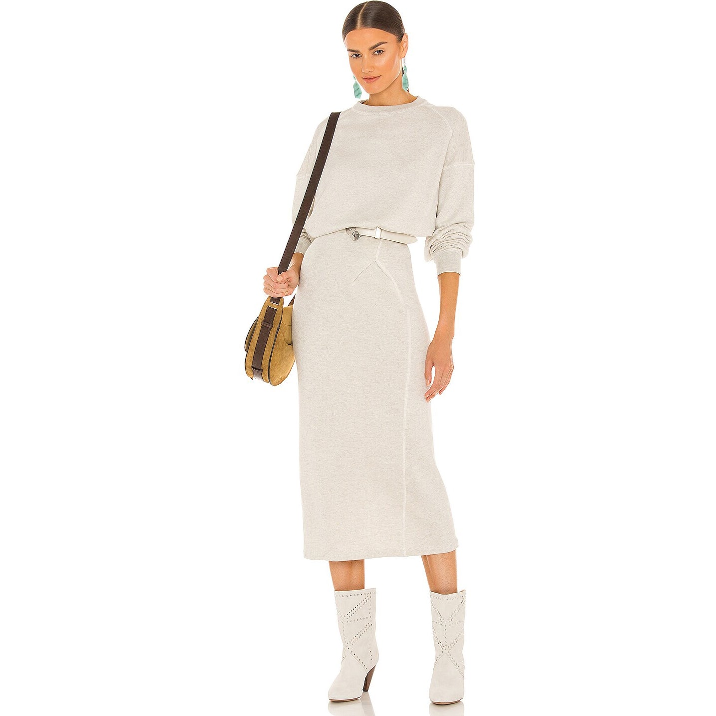 Isabel Marant Etoile "Meg" Sweatshirt Dress in Ecru, size 34