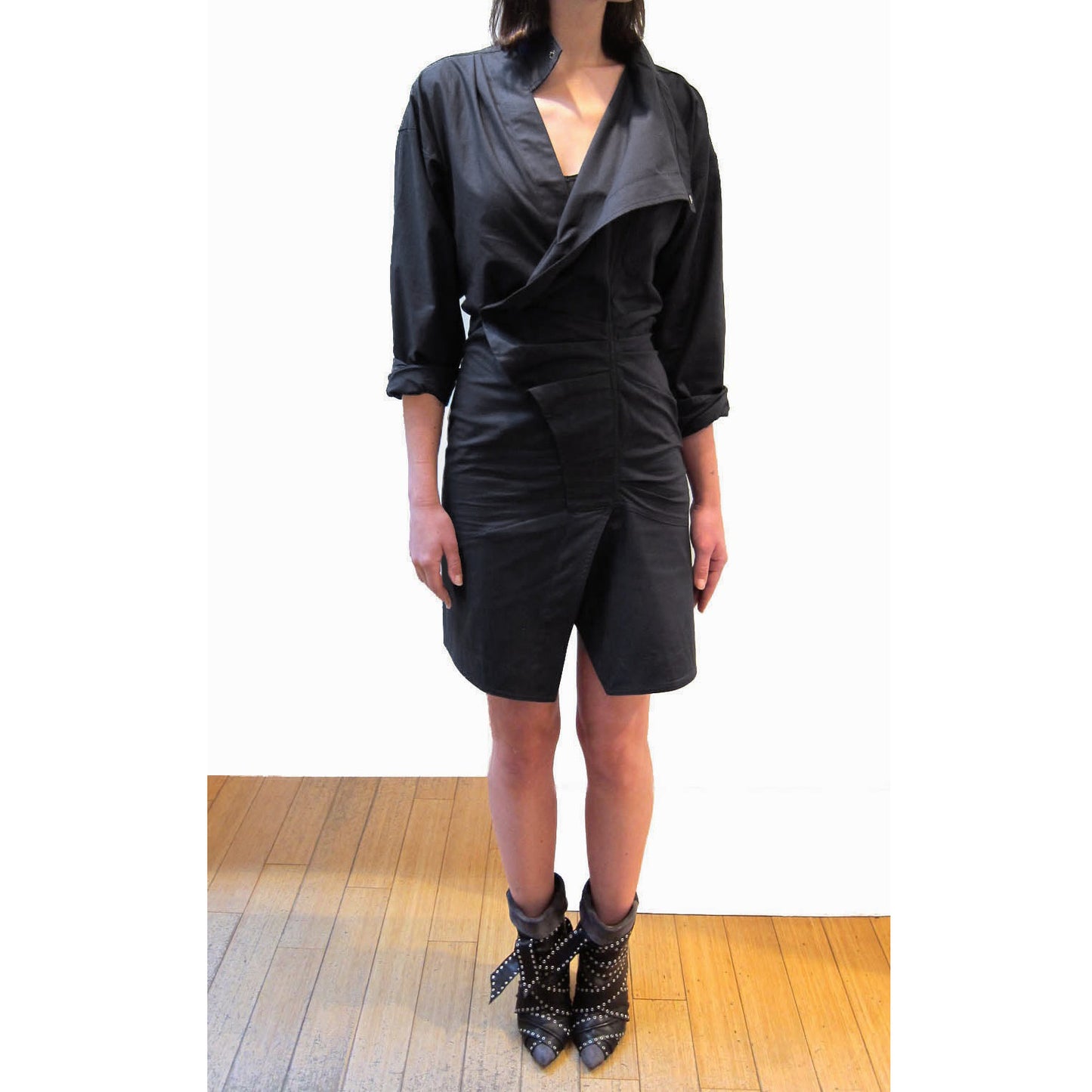 Isabel Marant "Garrison" Utility Dress in Black, size 38 (fits 2-4)