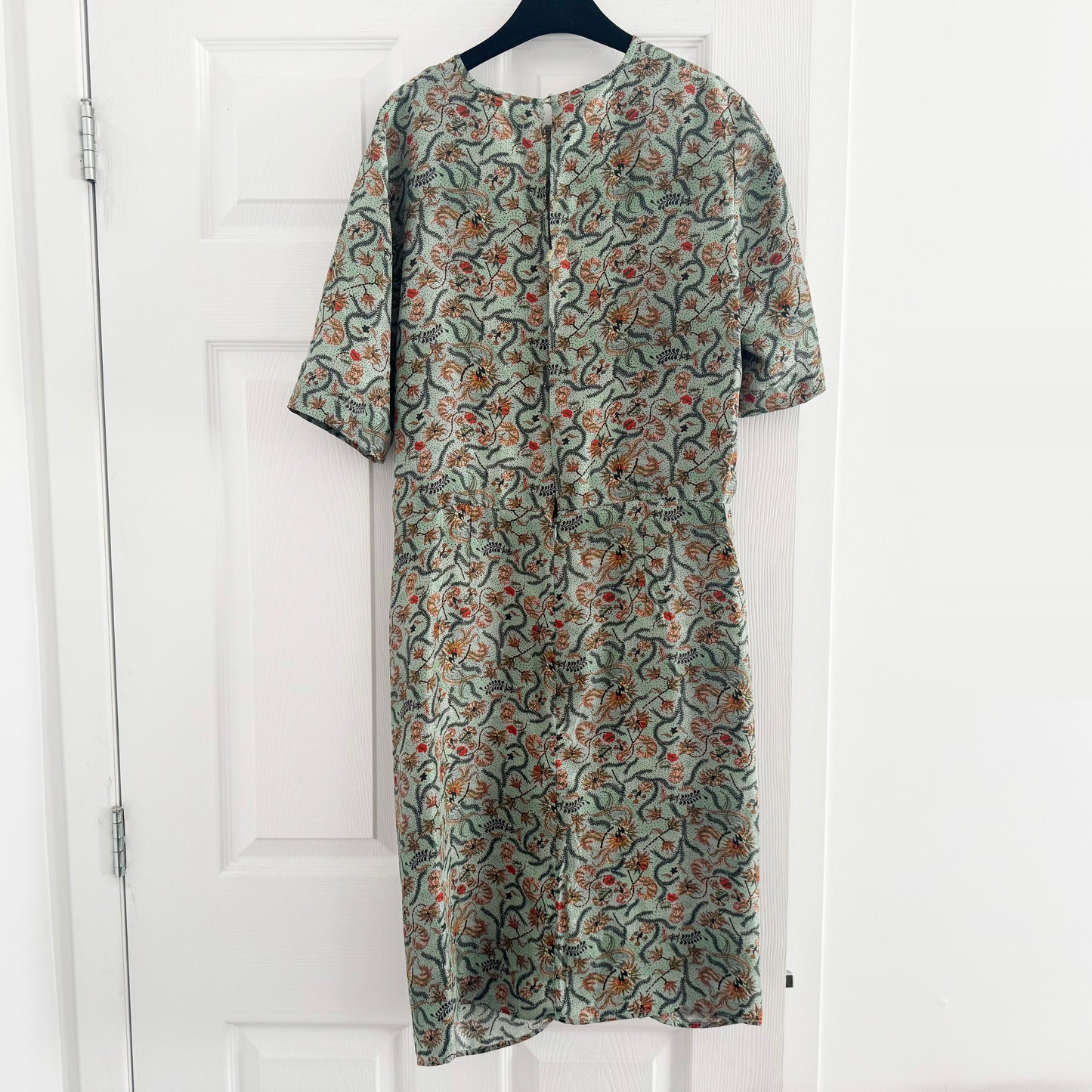 Isabel Marant "Rehora" Printed Green Silk Dress, size 42 (fits size 8)