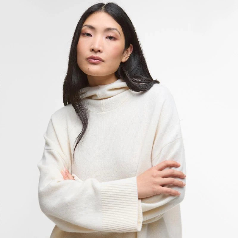 Barbour Evette Ladies Knitted Hoodie in "Birch", size 8US/12Uk