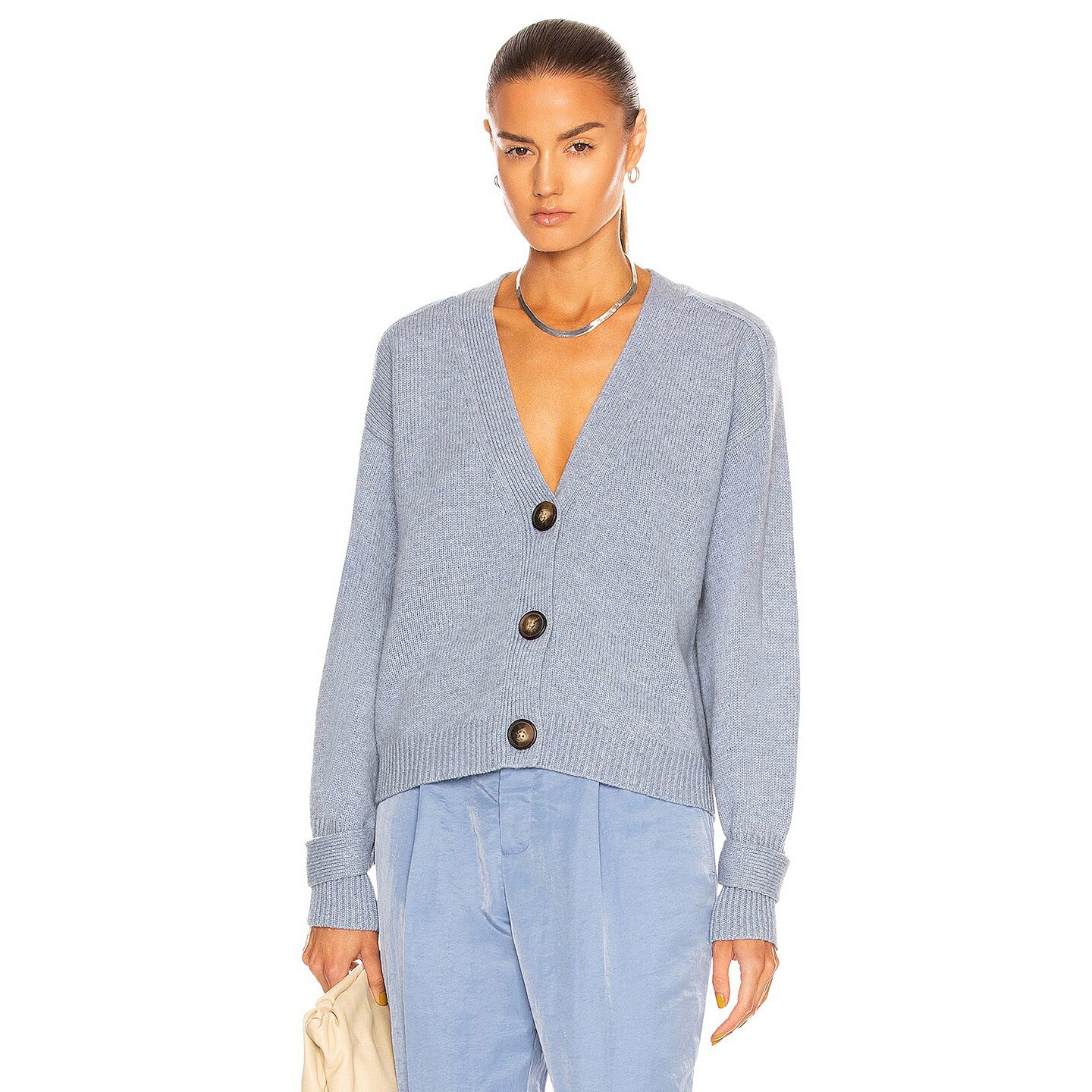 Loulou de Saison "Tiberine" Cardigan in Blue, size Medium