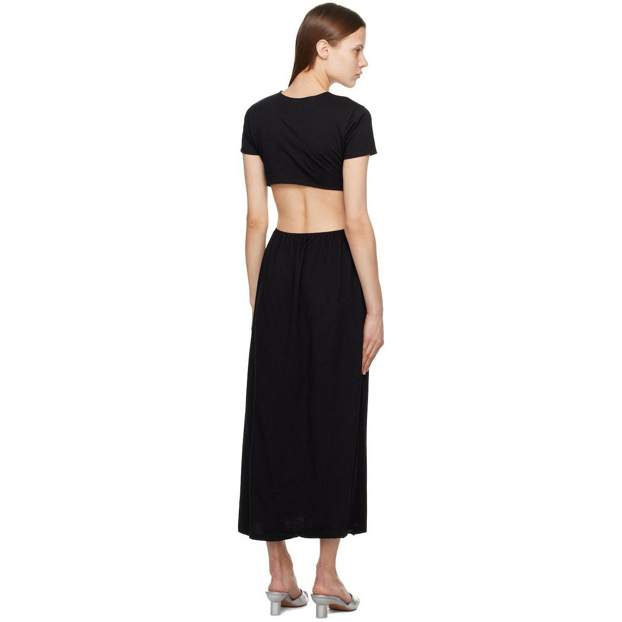 LouLou Studio "Seram" Cutout Dress in Black, size Large (fits Medium)