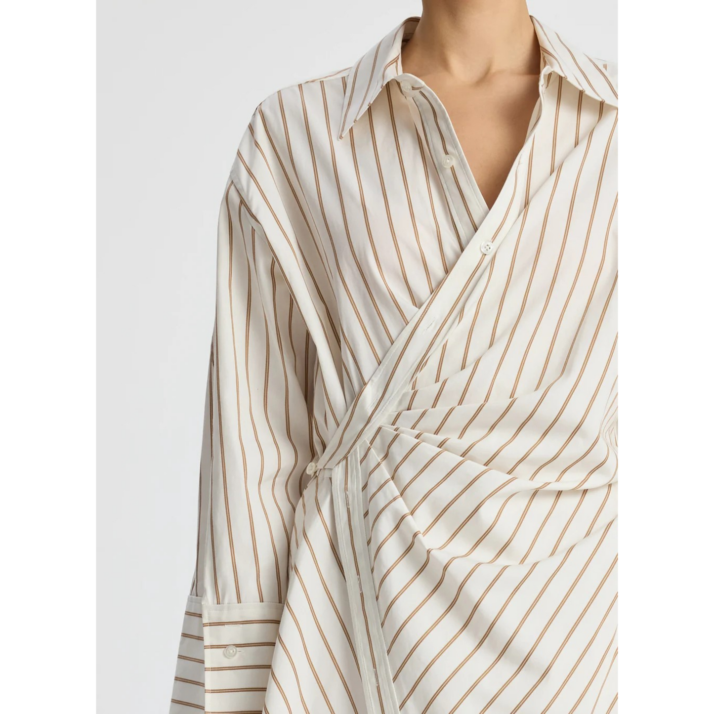 A.L.C "Madison" Striped Wrap Shirtdress, size 2 (size 2/4)