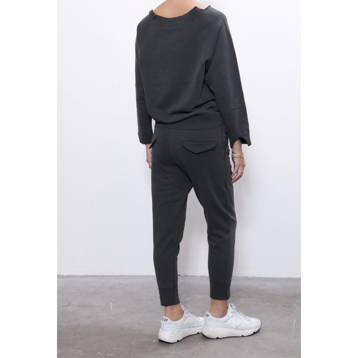 Nili Lotan "Luka" Scoop Neck Sweatshirt in Grey, size Medium