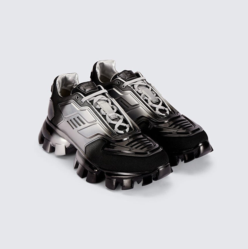 Prada Cloudbust Thunder sneakers in Black/Silver, size 38.5