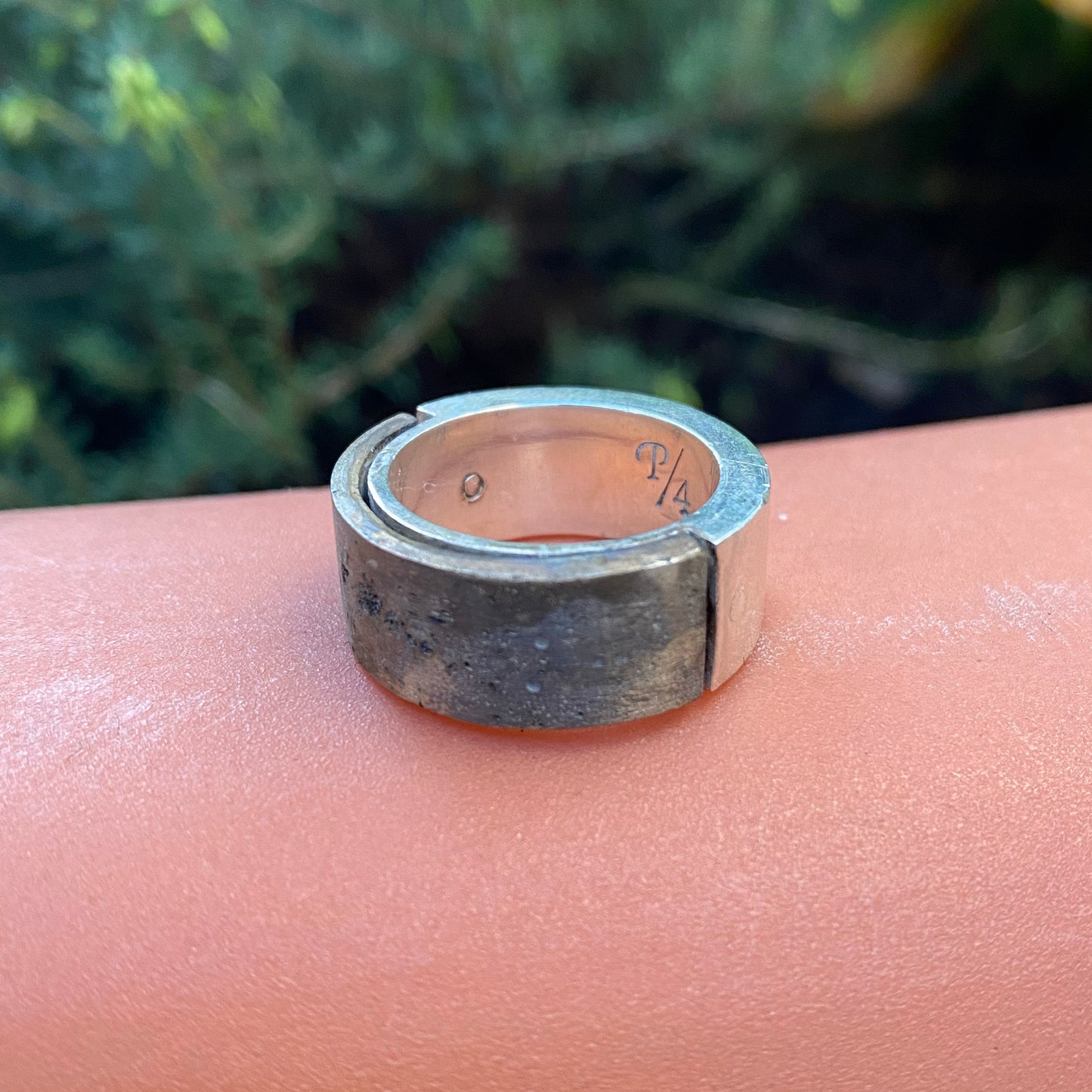 Parts of Four "Sistema" 9mm Silver Ring, size 6