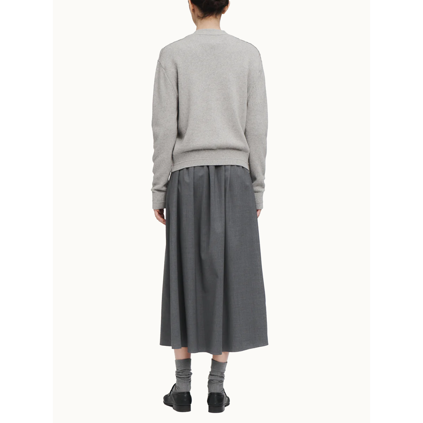Maria McManus Pleated Skirt in Grey, size Large
