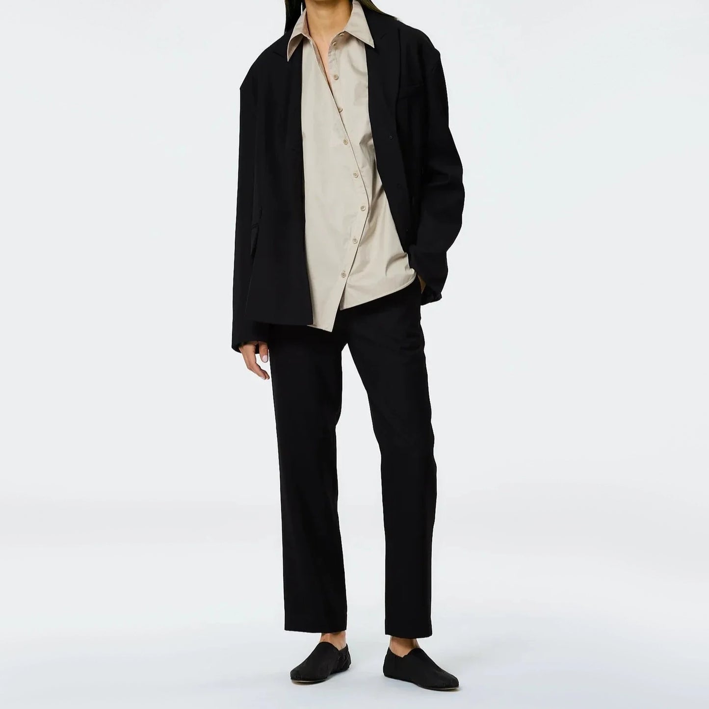 Tibi "Lennon" Grain De Poudre Pant in Black, size 12 (fits 10/12)