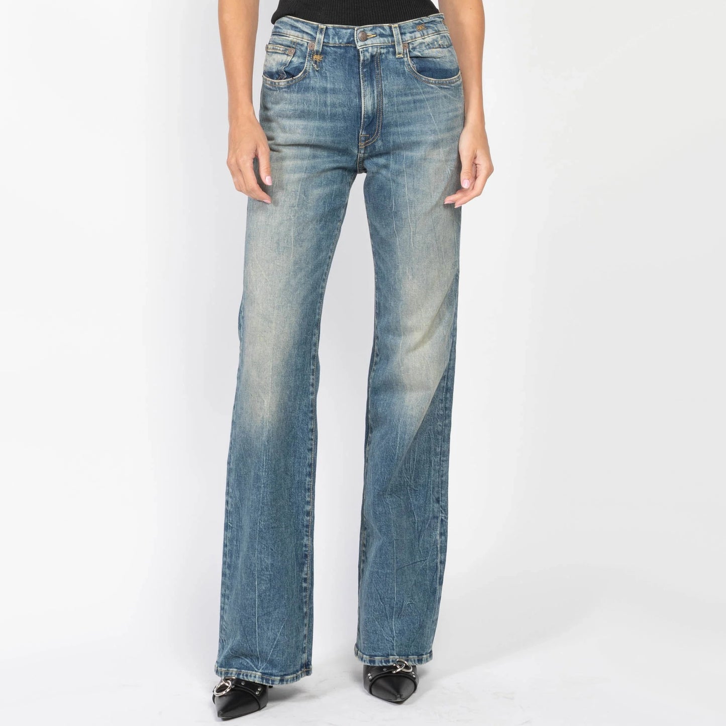 R13 "Jane" Jean in "Kelly Stretch", size 26 ** HEMMED **