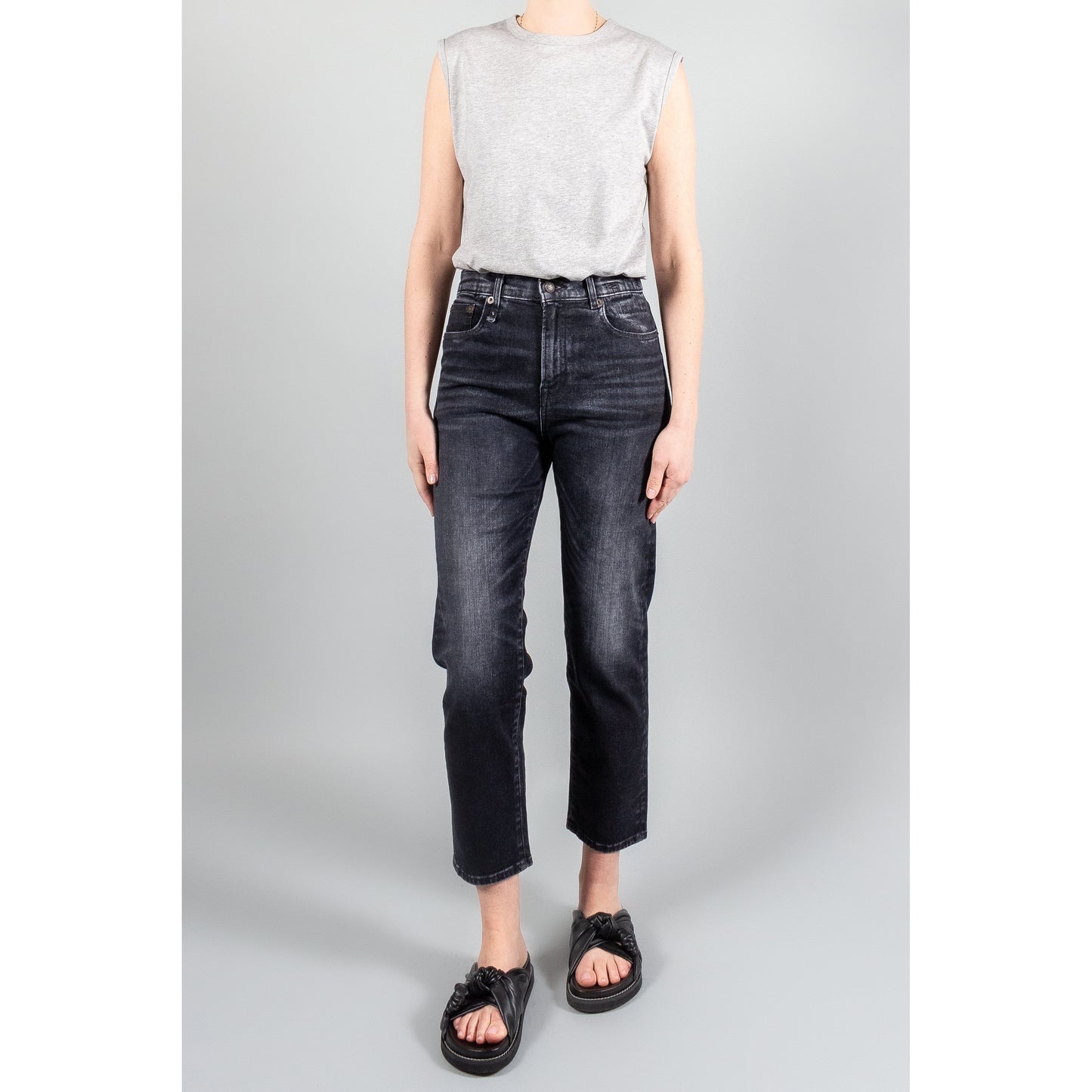 R13 "Shelley Slim" Jeans in Morrison Black, size 27