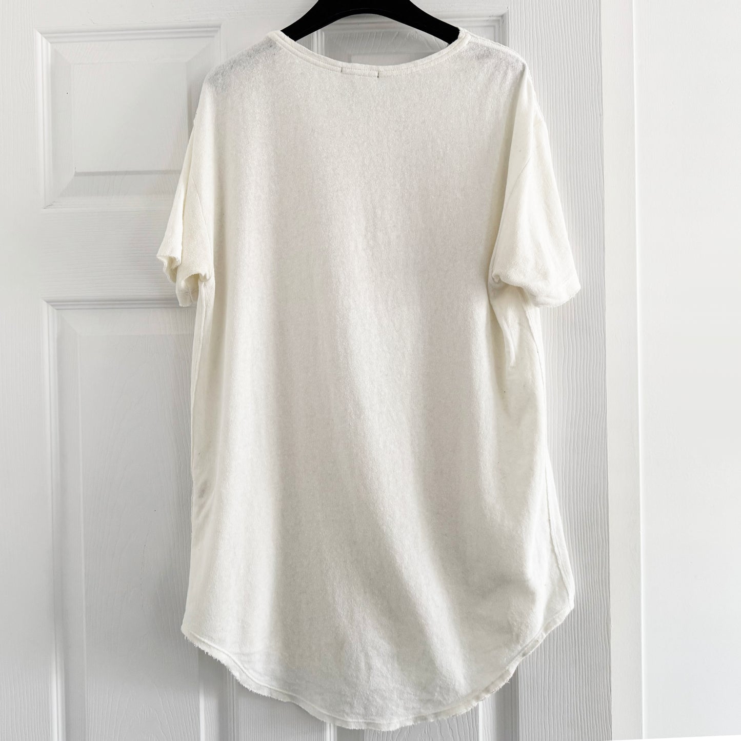 R13 Unisex One Pocket Tee in White, size XS (fits size small)