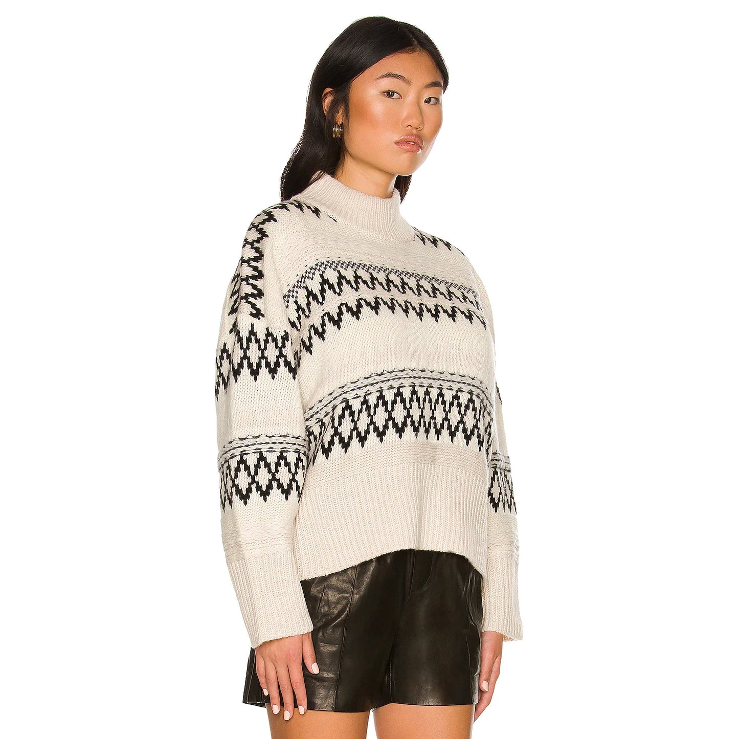 Rag & Bone "Willow" Fair Isle Sweater, Size Small