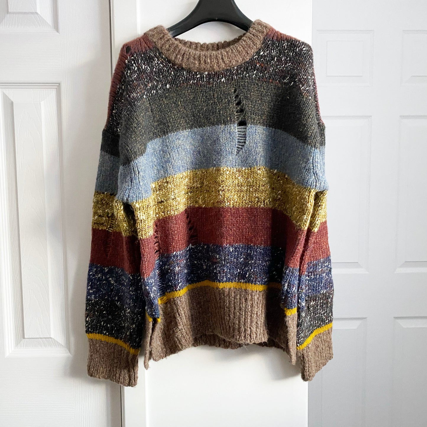 Pull ras du cou rayé Raquel Allegra, taille « 0 » (convient comme un S/M)
