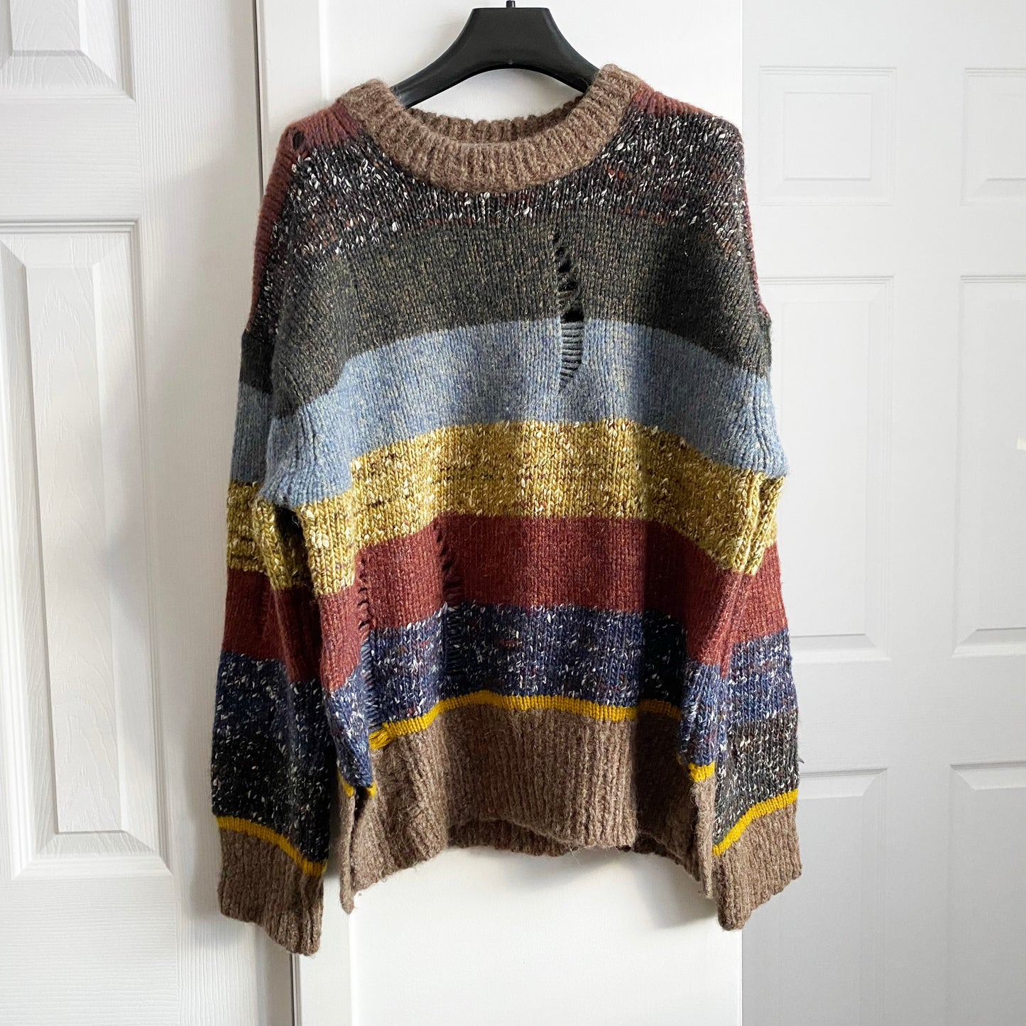 Pull ras du cou rayé Raquel Allegra, taille « 0 » (convient comme un S/M)