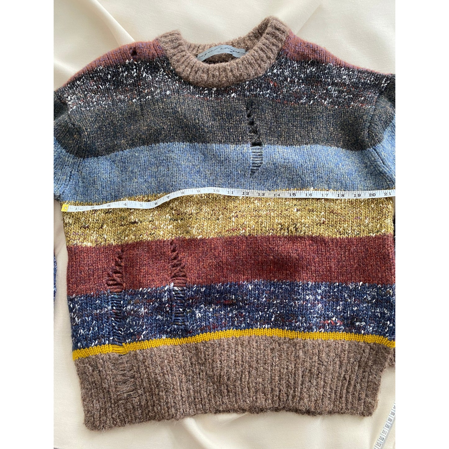 Pull ras du cou rayé Raquel Allegra, taille « 0 » (convient comme un S/M)