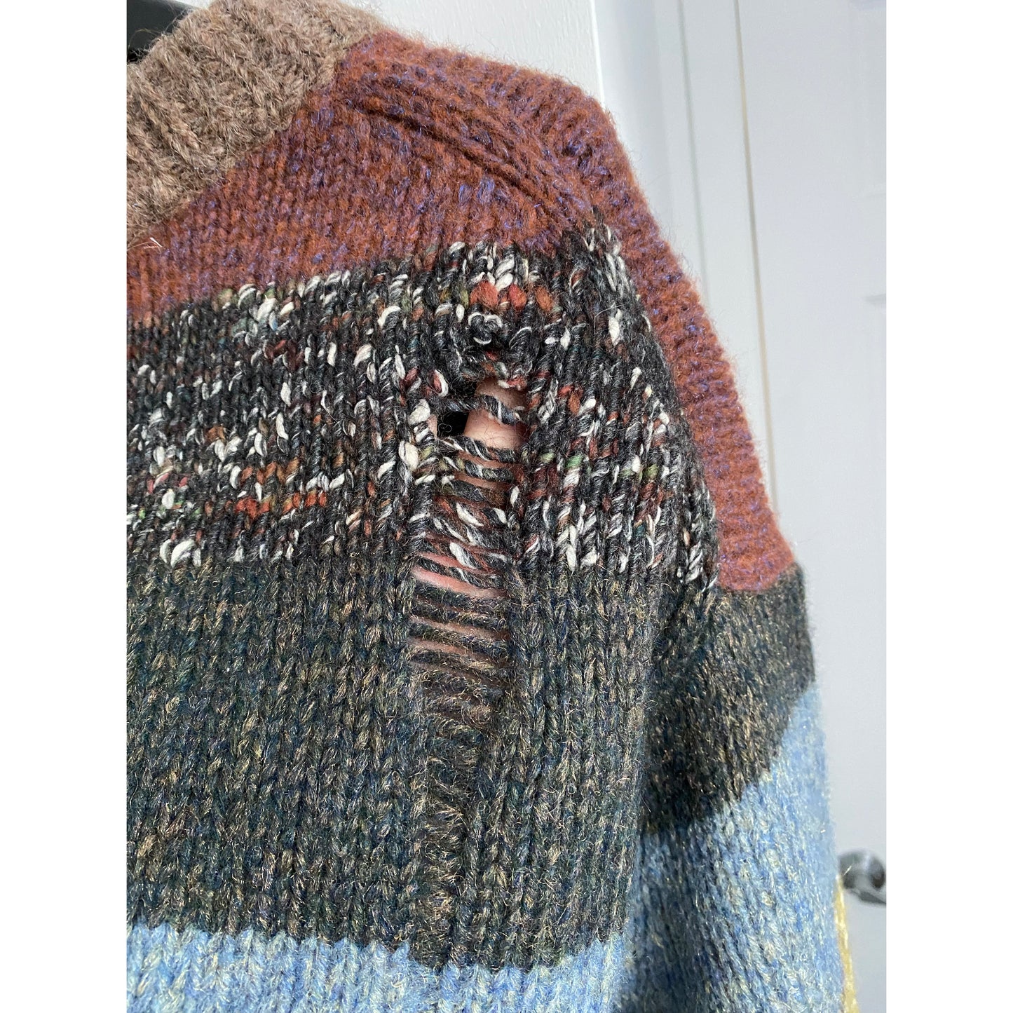 Pull ras du cou rayé Raquel Allegra, taille « 0 » (convient comme un S/M)