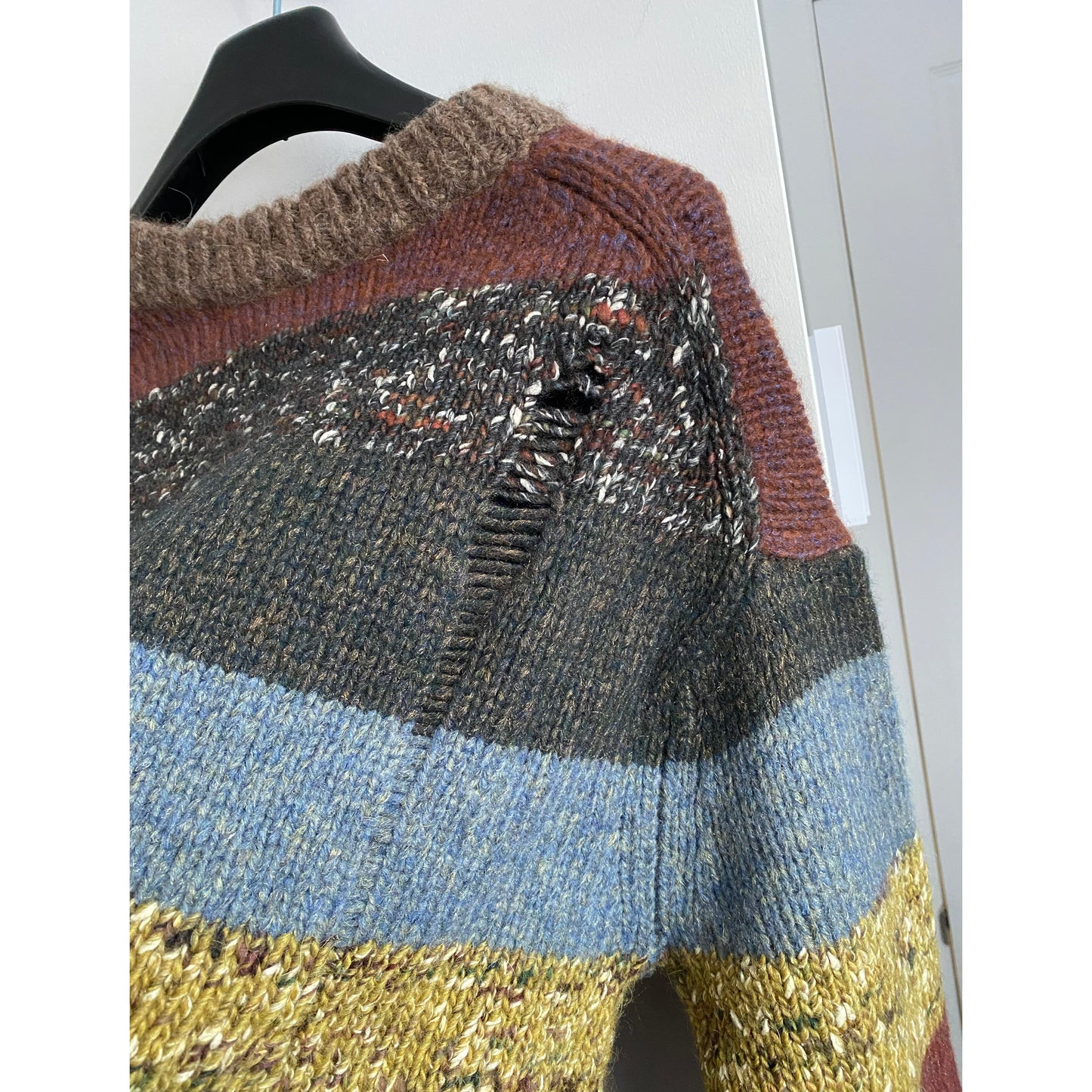 Pull ras du cou rayé Raquel Allegra, taille « 0 » (convient comme un S/M)