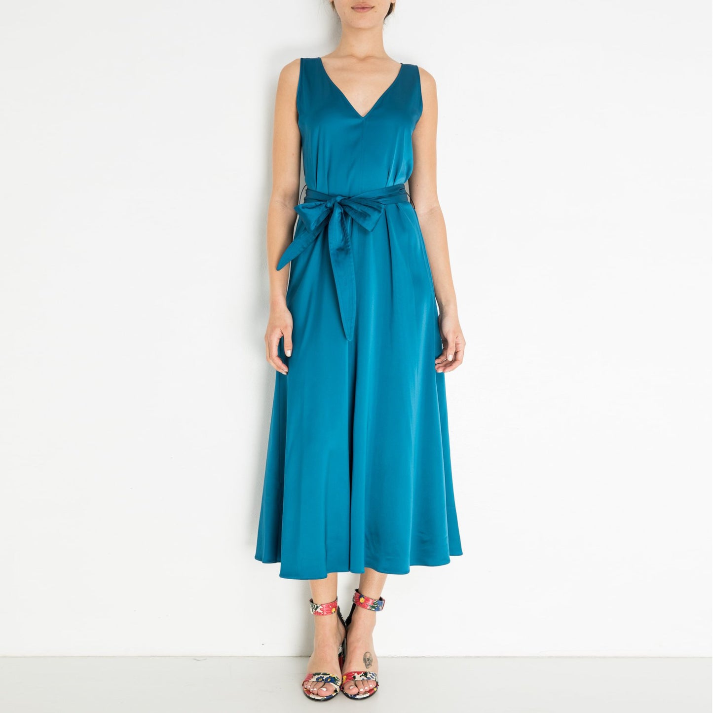 Forte_Forte Satin Dress in Blue, size "1" (size small)