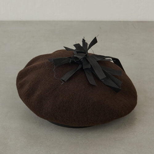 SCHA Wool Beret in Brown