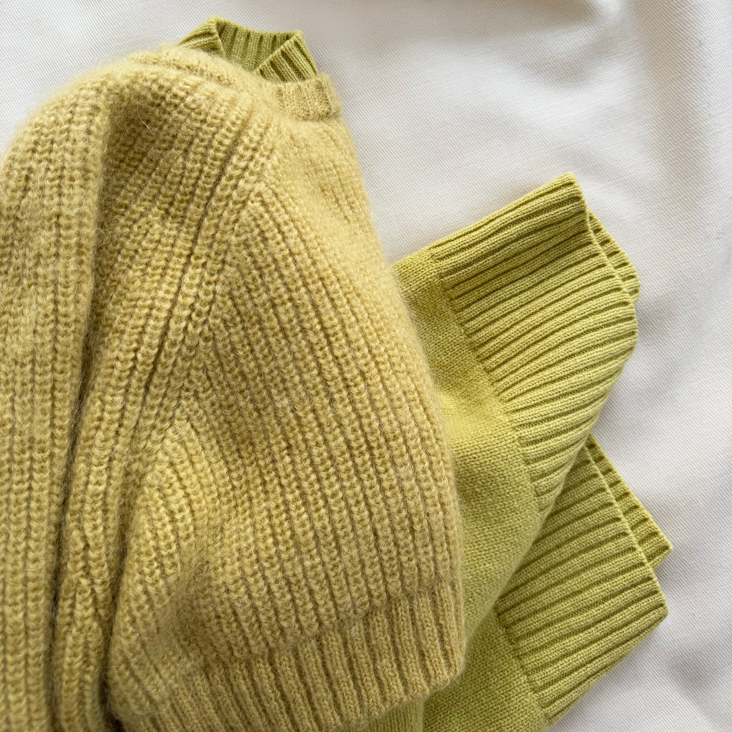Sacai Double Layered Knit in Chartreuse, size "3" (fits M/L)