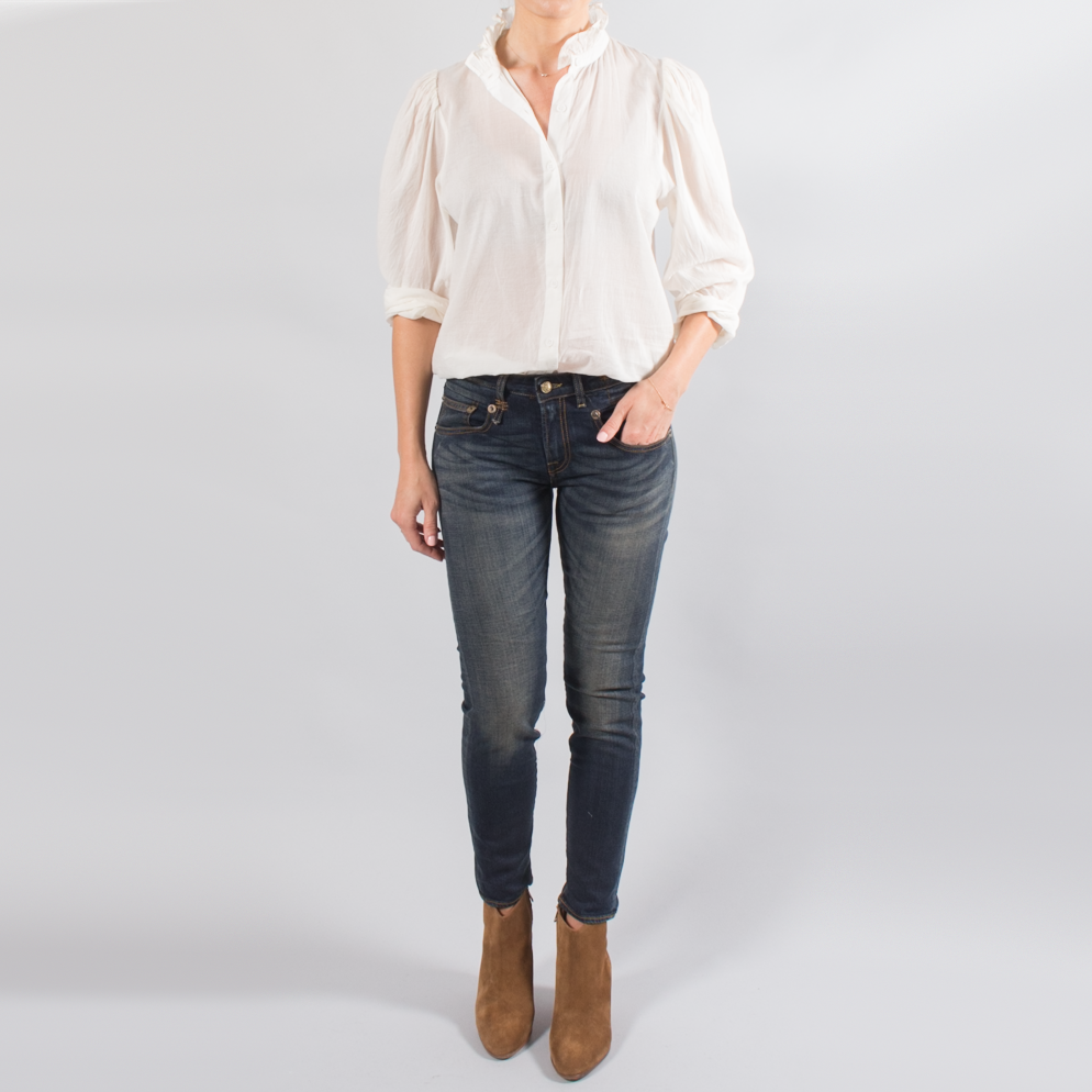 R13 BOY skinny in “dark indigo”, size 27