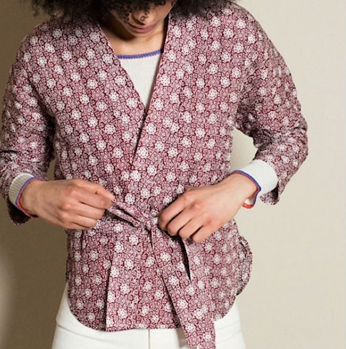 Apiece Apart Printed Wrap Jacket, size 2 (fits size 4)