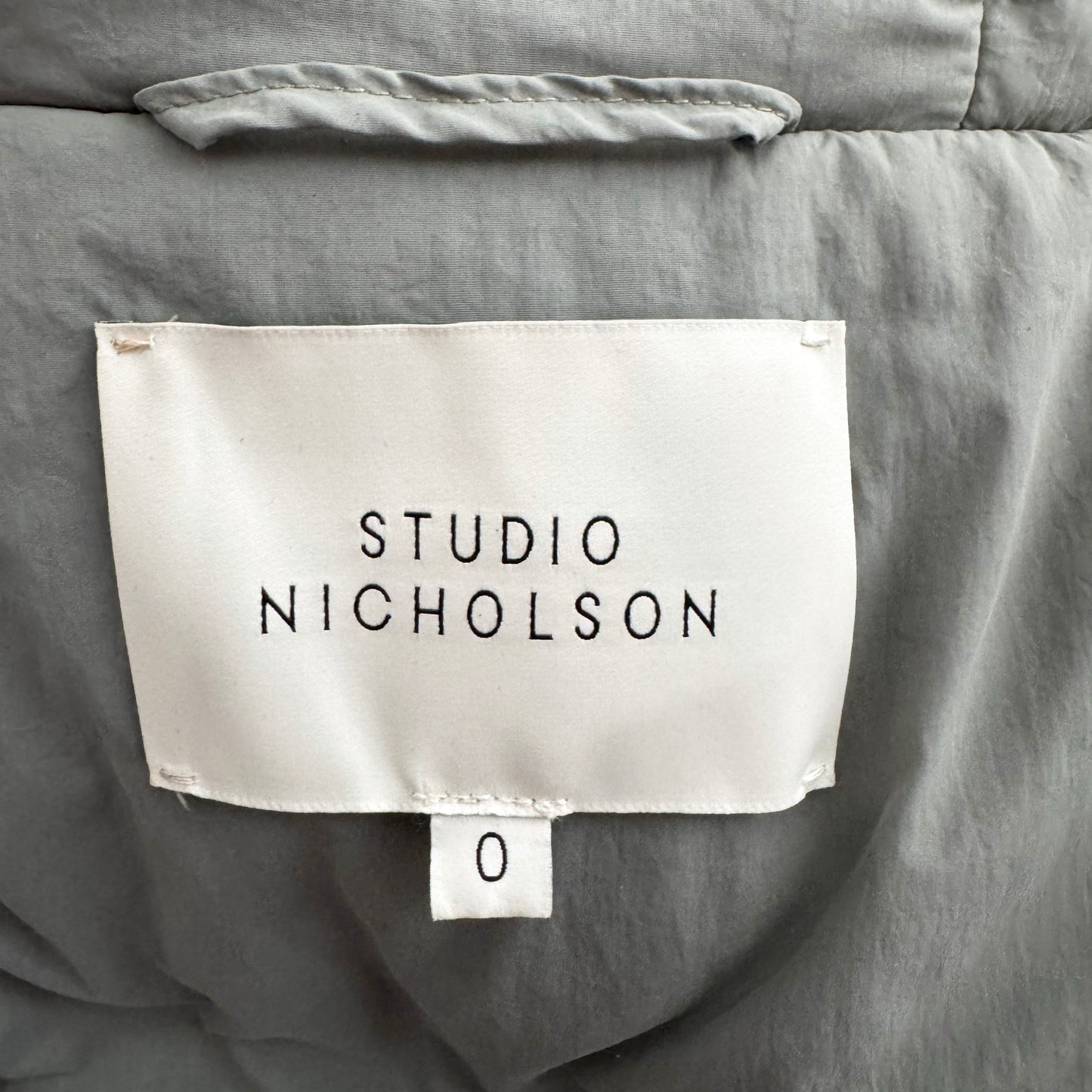 Studio Nicholson "Hazan" Hooded Puffer Vest in Grey, size "0" (Fits Size Small)