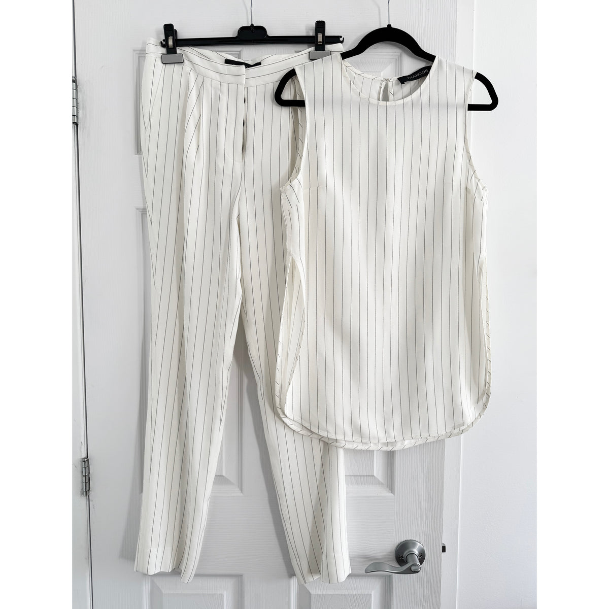 Thakoon Pinstripe Top and Pants Set, size 6