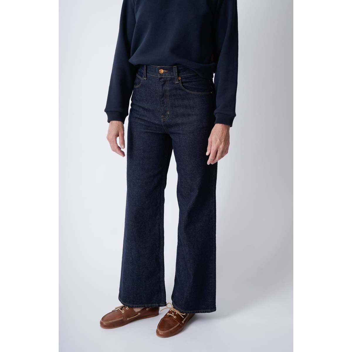 Jamie Haller "The Wide A-Leg" Jean in Dark Denim, size 27