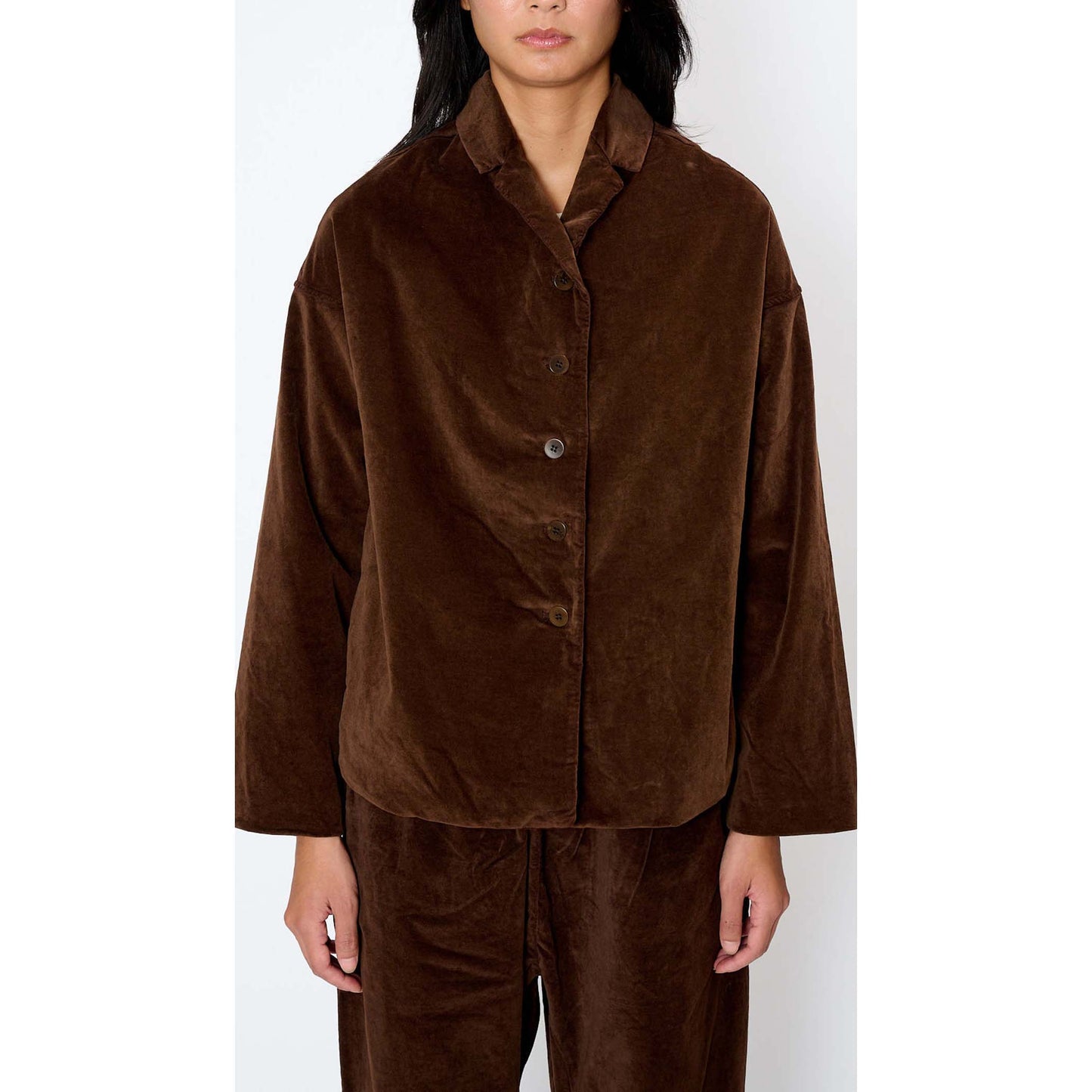 Album di Famiglia Velvet Loose Blazer in "Coffee", size Small