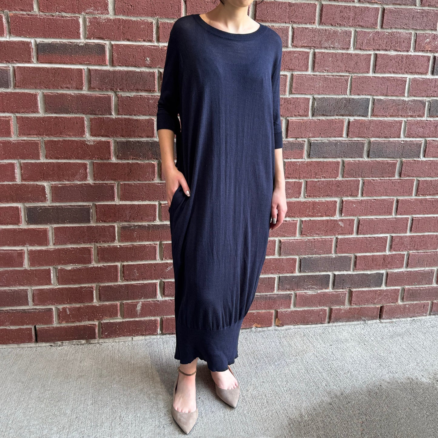 Rismat by Y's Knit Dress in Navy, fits XS/S
