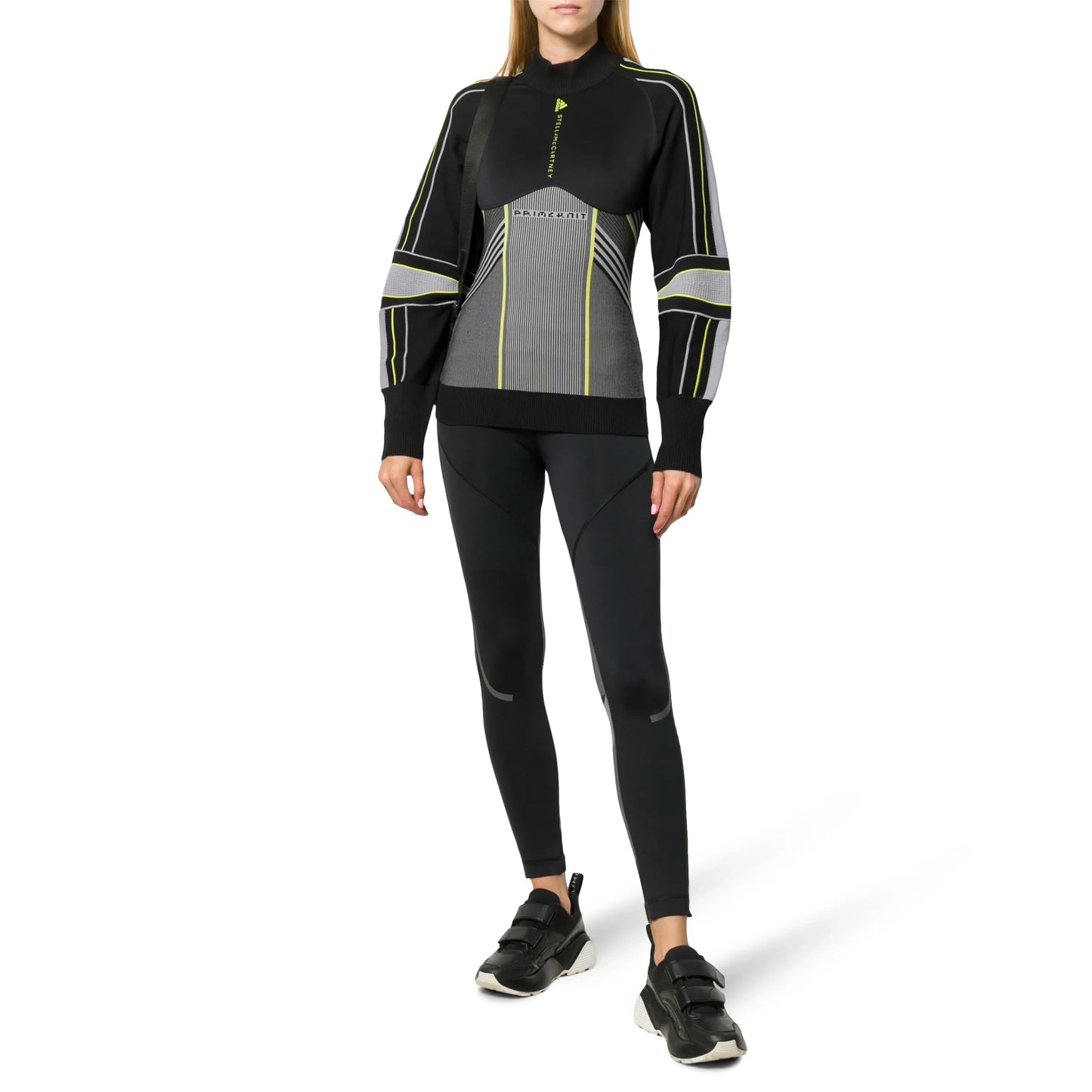 Adidas by Stella McCartney Run Outdoor Midlayer Top in Black/Grey, size Small
