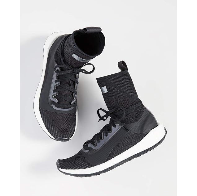 Adidas x Stella McCartney "Pulseboost" Sock Sneakers in Black, size 9