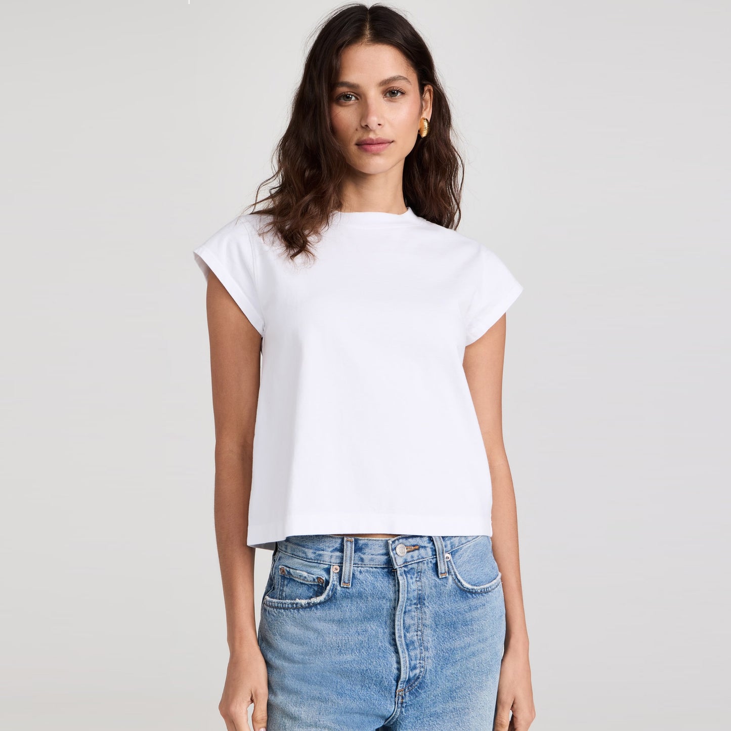 AGOLDE "Bryce" T-Shirt in White, size Medium.