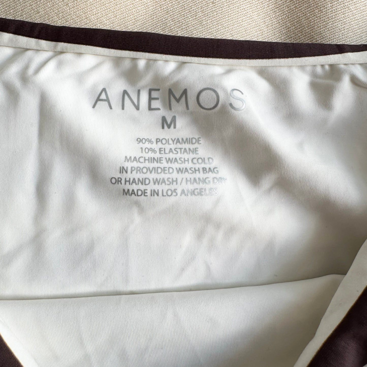 Anemos Bikini in Espresso Stripe, size Medium